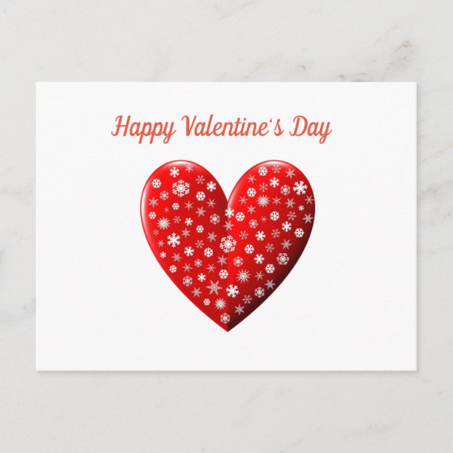 Valentinstag des Roten Herzens Postkarte (Vorderseite)