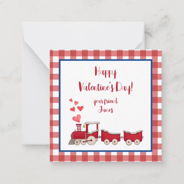 Valentinstag des Roten Zuges Mitteilungskarte (Vorderseite)
