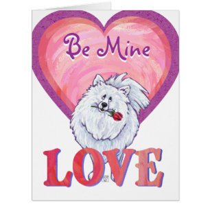Valentinstag des weißen Spitzes