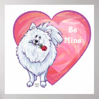 Valentinstag des weißen Spitzes