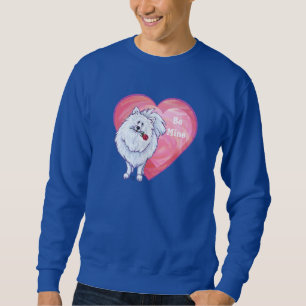 Valentinstag des weißen Spitzes Sweatshirt