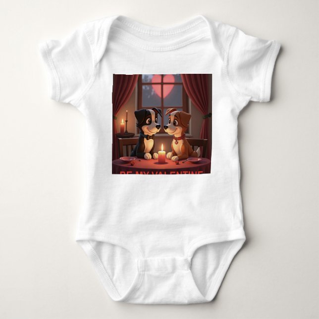 Valentinstag Dinner 4 2 Baby T-Shirt Strampler (Vorderseite)