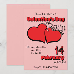 Valentinstag-Dinnerparty-Einladung Einladung