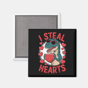 Valentinstag Dinosaurier Ich stehle Herzen Liebe T Magnet