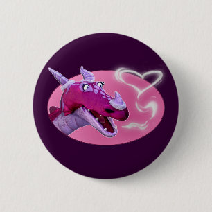 Valentinstag-Drache Button