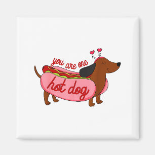 Valentinstag Du bist ein heißer Hund Süßer Dachshu Magnet