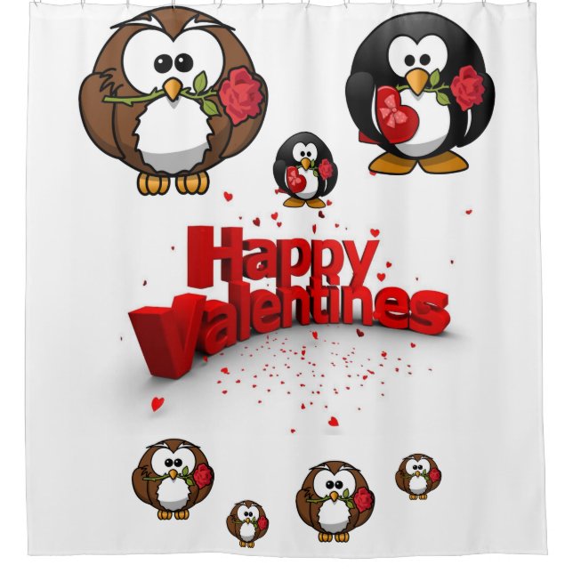 Valentinstag Duschvorhang (Vorderseite)