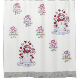 Valentinstag Duschvorhang Snowman