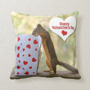 Valentinstag-Eichhörnchen Kissen
