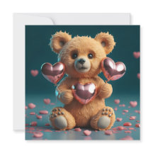 Valentinstag ein süßer kleiner Bär