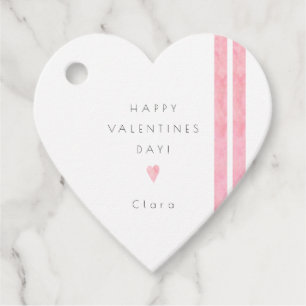 Valentinstag Einfach Modernes Wasserfarbenherz Ros Geschenkanhänger