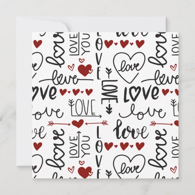 Valentinstag Einladung (Vorderseite)