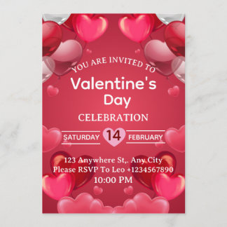 Valentinstag-Einladungskarte Einladung