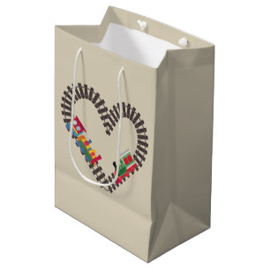 Valentinstag Eisenbahn Herz Mittlere Geschenktüte