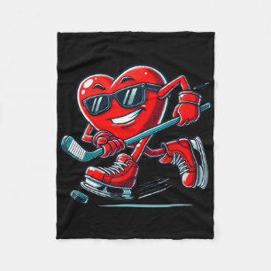 Valentinstag Eishockey Lustiges Rotes Herz Liebe J Fleecedecke