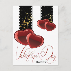 Valentinstag elegant feiertagspostkarte