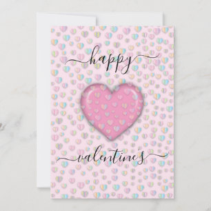 Valentinstag Elegantes Herz mit Tupfen Design Feiertagskarte