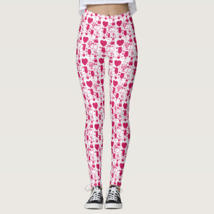 Valentinstag-Elemente Muster Leggings