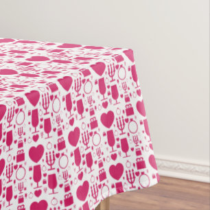 Valentinstag-Elementmuster Tischdecke