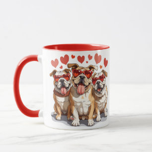 Valentinstag English Bulldogge Tasse