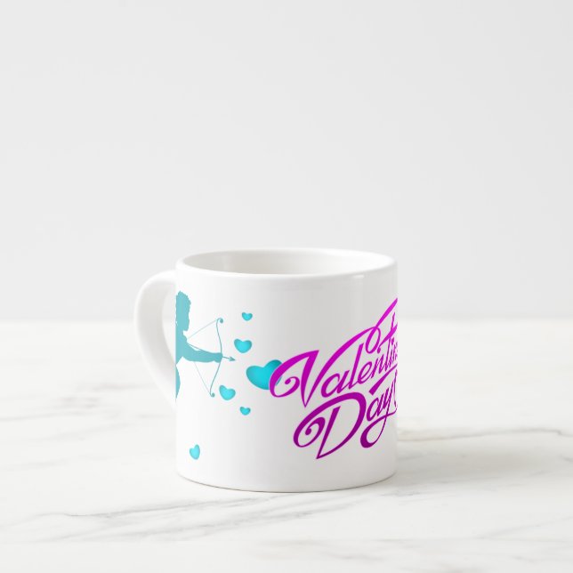 Valentinstag Espressotasse (Vorderseite Links)