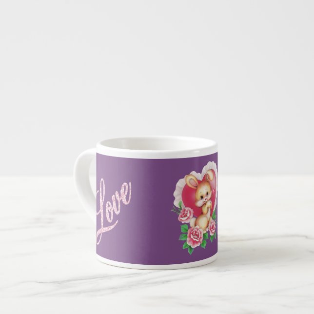 Valentinstag Espressotasse (Vorderseite Links)