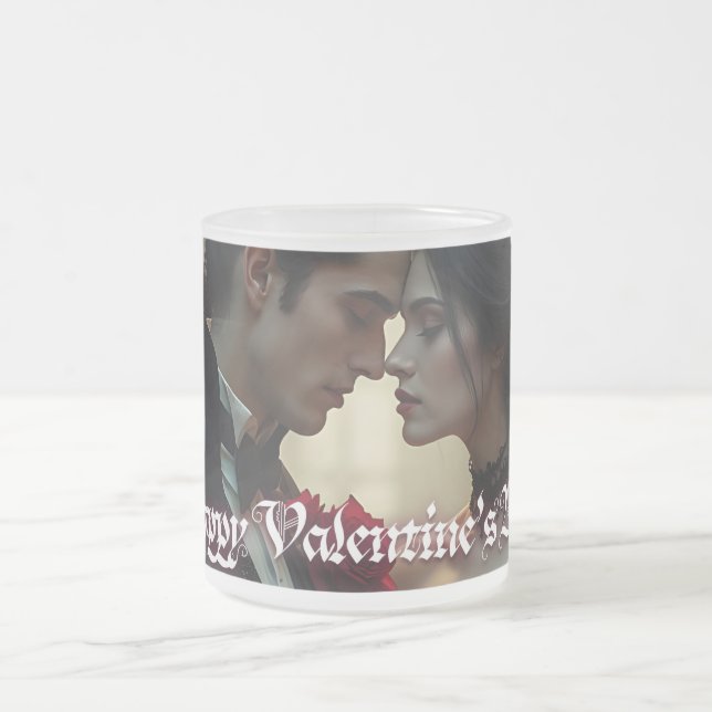 Valentinstag ewiger Leidenschaft Mattglastasse (Mittel)