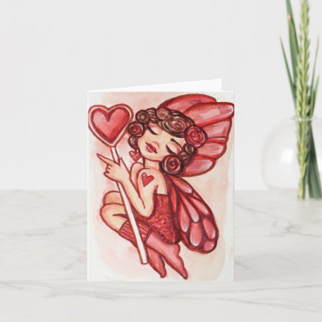 Valentinstag Fairy Karte (Vorderseite)