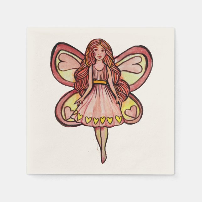 Valentinstag Fairy Liebe Serviette (Vorderseite)