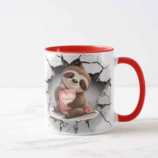 Valentinstag Faultier Tasse (Rechts)