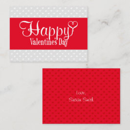Valentinstag flache Karte (rot und weiß)