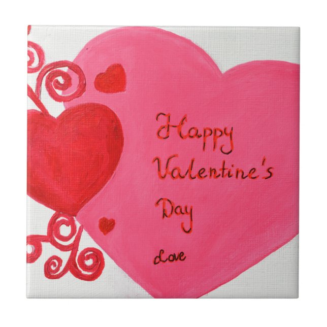 Valentinstag Fliese (Vorderseite)
