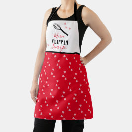 Valentinstag Flippin Lieben Sie hören Backen Schürze