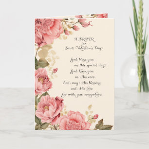 Valentinstag Floral Friendship Christlich Feiertagskarte