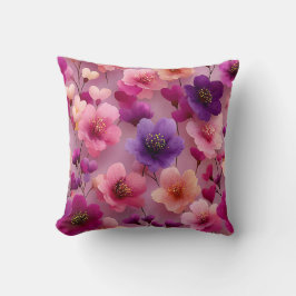 Valentinstag Floral Romantisch Rosa Lila Kissen