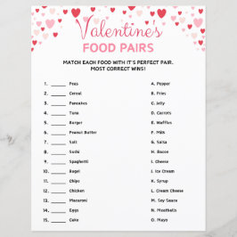 Valentinstag Food Pairs Game