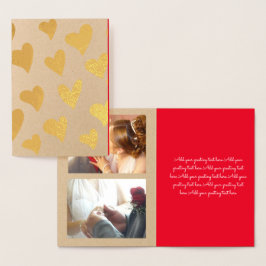 Valentinstag Foto Doodle Hearts Collage Folienkarte