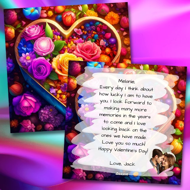 Valentinstag-Foto Feiertagskarte (Von Creator hochgeladen)