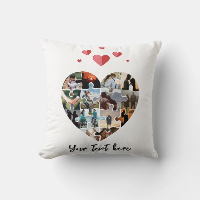 Valentinstag Foto Herzgeschenk Kissen (Vorderseite)