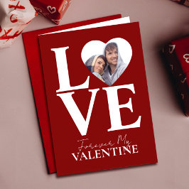 Valentinstag Foto Liebe | Heart Red Valentine's Karte