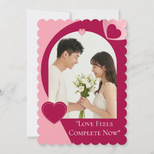 Valentinstag-Foto- und Namens-Edit-Grußkarte Karte