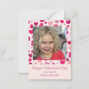 Valentinstag Foto von Schulkindern im Klassenzimme Mitteilungskarte