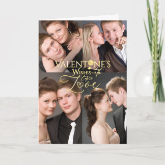 Valentinstag-Fotocollage Andenken Karte