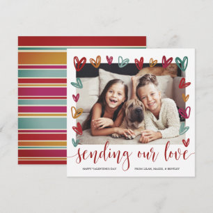 Valentinstag-Fotorahmen im Vintage-Look Feiertagskarte