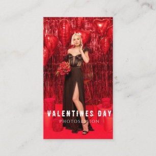 Valentinstag Frau Mädchen Fotosession Visitenkarte