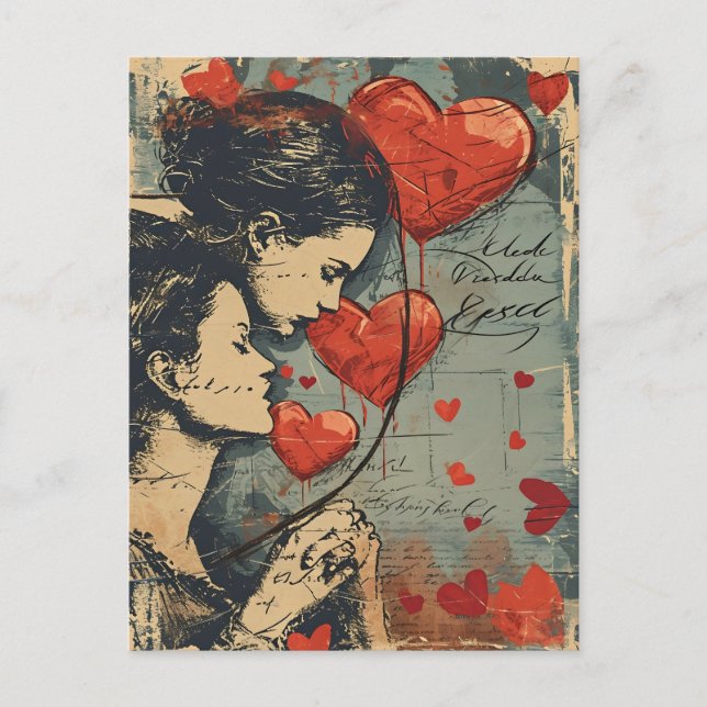 Valentinstag Frauen LGBTQ Postkarte (Vorderseite)
