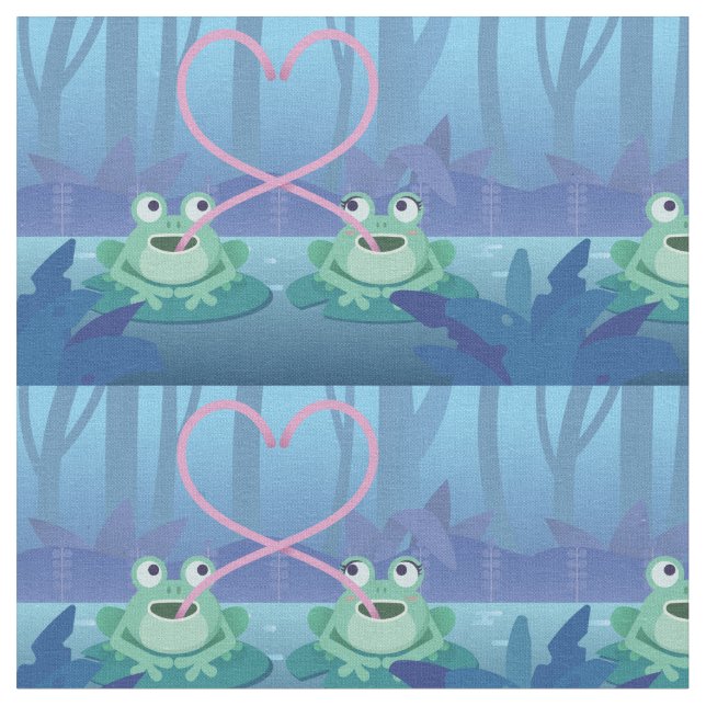 Valentinstag Frosch liebt Stoff (Nahaufnahme)