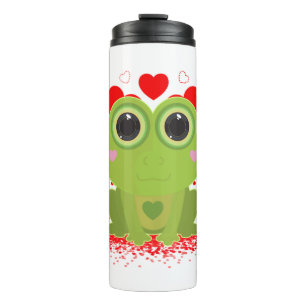 Valentinstag-Frosch Thermosbecher