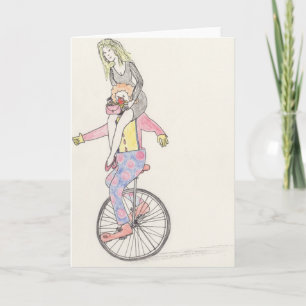Valentinstag Funny Clown Romance Cartoon Art Karte