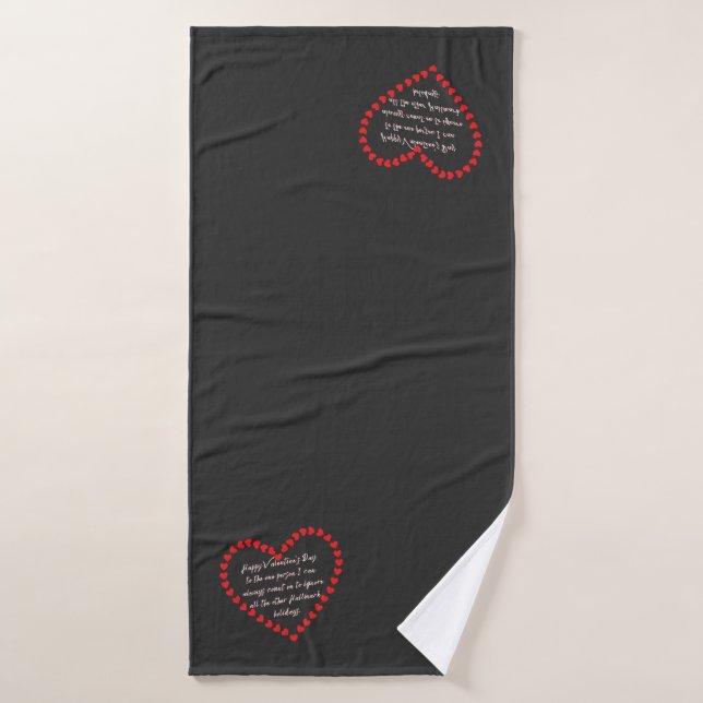 Valentinstag Funny Sarcasm Spaß Zitat Badehandtuch (Badehandtuch)